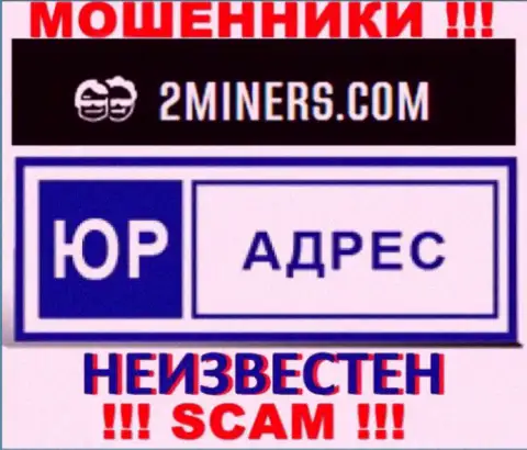 По какому адресу зарегистрирована организация 2 Miners вообще ничего неизвестно - ВОРЮГИ !