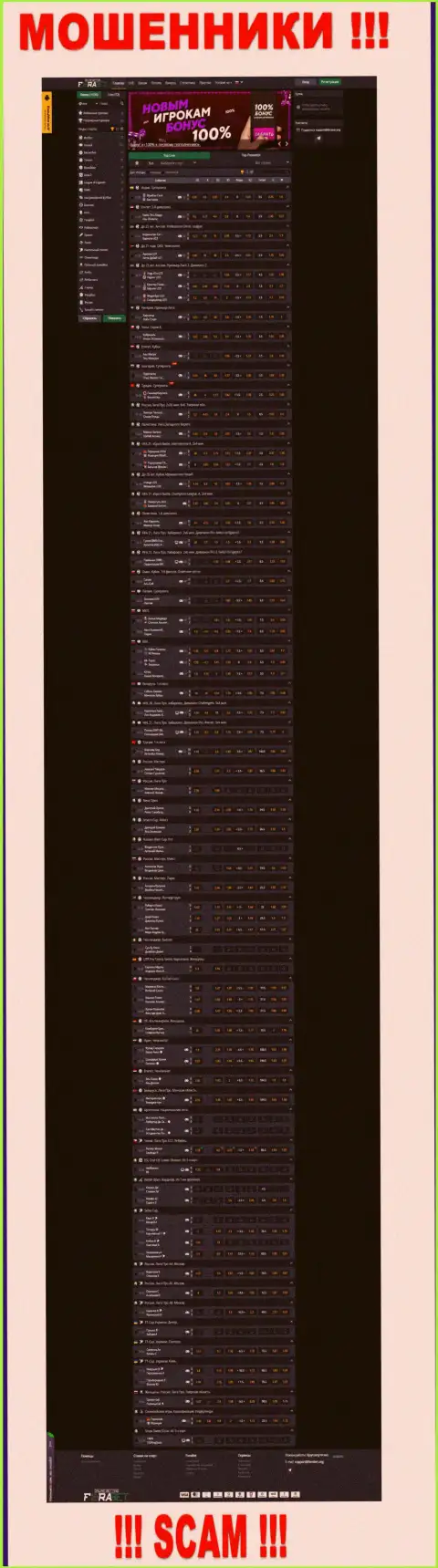 ОСТОРОЖНЕЕ !!! Сайт мошенников ForaBet Org может оказаться для Вас мышеловкой