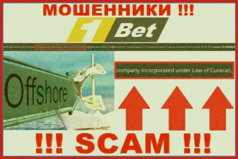 На онлайн-ресурсе 1 Bet написано, что они расположены в оффшоре на территории Curacao