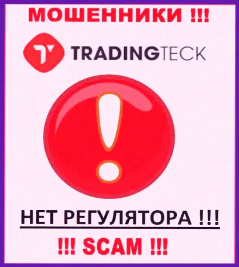 На web-портале мошенников TradingTeck Com нет ни одного слова об регуляторе указанной компании !!!