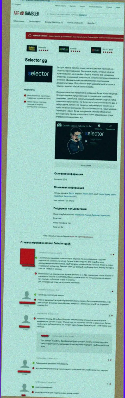 Selector Gg - это ЛОХОТРОН, приманка для наивных людей - обзор