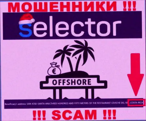 Из компании Selector Gg финансовые вложения вывести невозможно, они имеют оффшорную регистрацию: Коста-Рика