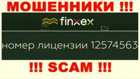 Finxex Com скрывают свою мошенническую суть, представляя у себя на сайте лицензию на осуществление деятельности