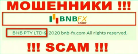 Инфа о юридическом лице BNB FX - им является компания BNB PTY LTD