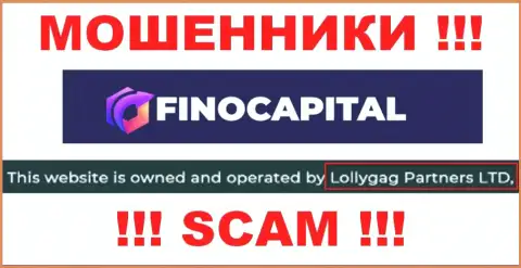 Сведения о юр лице FinoCapital, ими является контора Lollygag Partners LTD