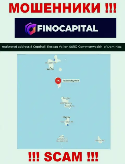 FinoCapital Io это МОШЕННИКИ, осели в оффшорной зоне по адресу - 8 Copthall, Roseau Valley, 00152 Commonwealth of Dominica