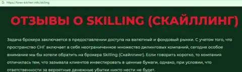 Skilling Com это контора, взаимодействие с которой приносит только лишь убытки (обзор)