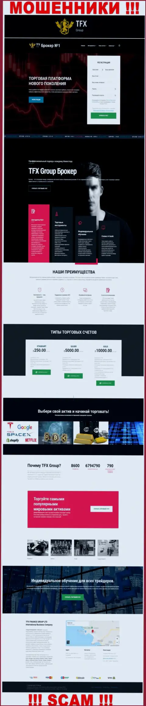 БУДЬТЕ КРАЙНЕ ВНИМАТЕЛЬНЫ !!! Официальный ресурс TFX Group самая что ни на есть приманка для клиентов