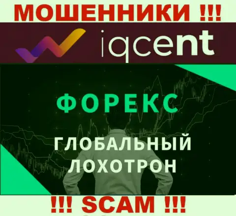 Ай Кью Цент это очередной лохотрон !!! Форекс - конкретно в данной сфере они орудуют