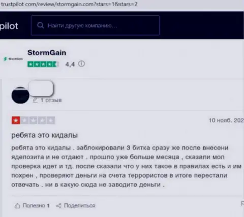 StormGain это стопроцентный обман реальных клиентов, не взаимодействуйте с данными internet мошенниками (отзыв)