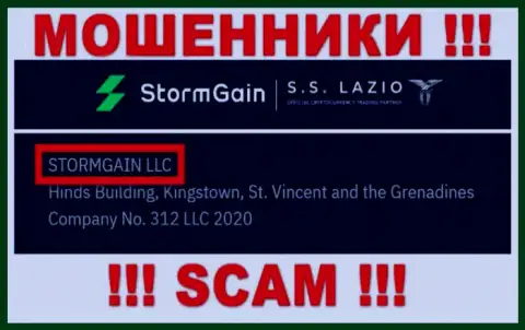 Информация о юридическом лице StormGain Com - это контора STORMGAIN LLC