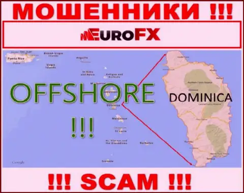 Dominica - оффшорное место регистрации мошенников EuroFXTrade, приведенное на их сайте