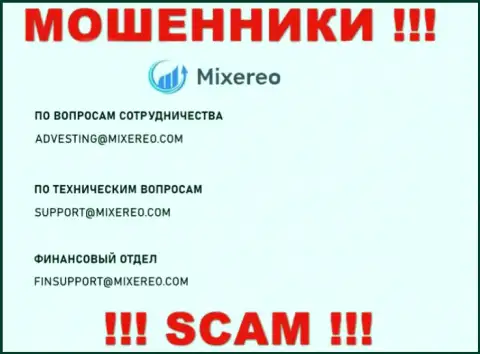 На e-mail Mixereo писать сообщения весьма опасно - это хитрые internet мошенники !!!