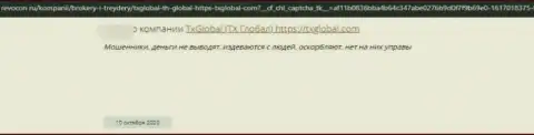 ТХ Глобалявные мошенники, обувают всех, кто попадается к ним под руку - отзыв