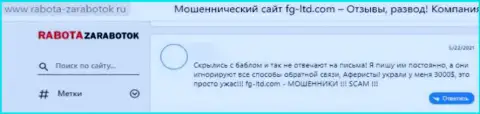 Бегите, как можно дальше от мошенников FG Ltd, если нет желания лишиться депозитов (комментарий)