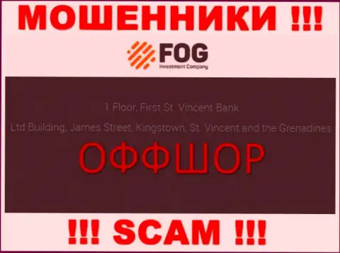 Офшорное расположение Форекс Оптимум - 1 Floor, First St. Vincent Bank Ltd Building, James Street, Kingstown, St. Vincent and the Grenadines, оттуда указанные шулера и проворачивают противоправные манипуляции