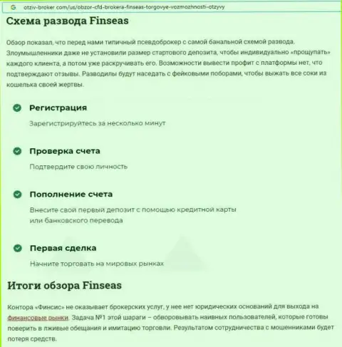 С конторы Finseas Com вернуть обратно деньги не сможете - обзор мошенников