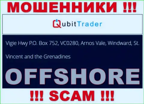 Vigie Hwy P.O. Box 752, VC0280, Arnos Vale, Windward, St. Vincent and the Grenadines - это официальный адрес конторы Qubit Trader, расположенный в оффшорной зоне