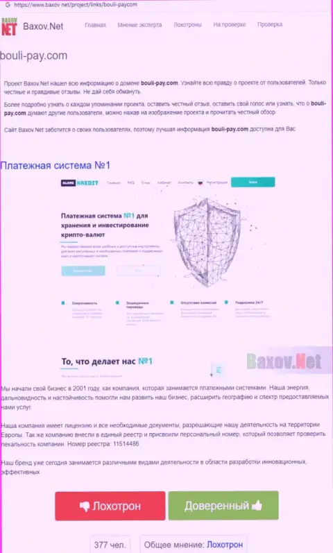 Детальный обзор BouliPay, отзывы клиентов и примеры махинаций