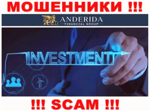 AnderidaGroup обманывают, оказывая мошеннические услуги в области Investing