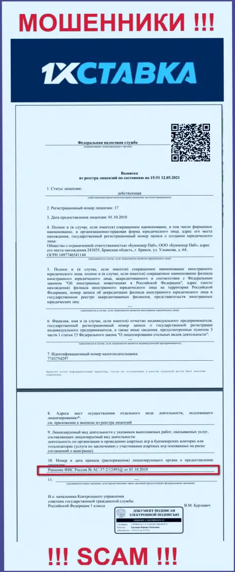 Не работайте с 1xStavka, даже зная их лицензию, показанную на информационном портале, Вы не сумеете уберечь денежные средства