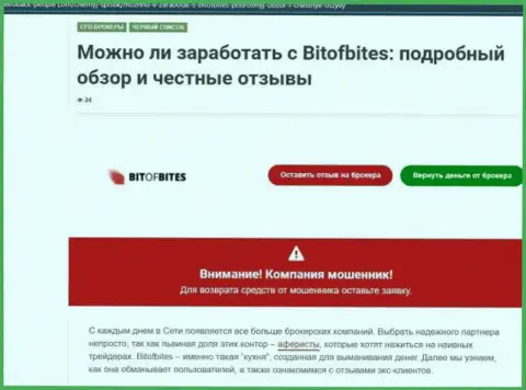 Обзор, который раскрывает методы жульничества организации БитОфБитес Ком - это МОШЕННИКИ !!!