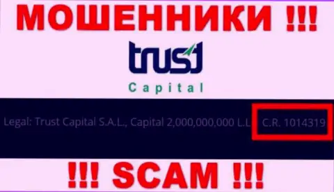 На сайте Trust Capital размещена лицензия на осуществление деятельности, но это профессиональные мошенники - не надо доверять им