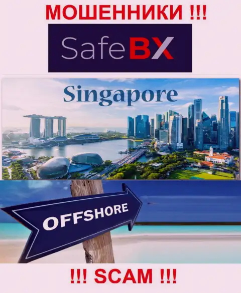 Singapore - офшорное место регистрации аферистов Safe BX, расположенное на их web-портале