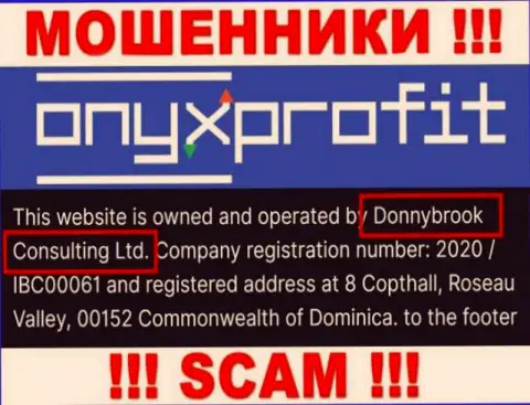 Юр лицо компании Оникс Профит - это Donnybrook Consulting Ltd, информация взята с официального онлайн-сервиса