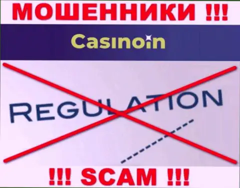 Сведения об регуляторе организации CasinoIn не разыскать ни на их сайте, ни в сети