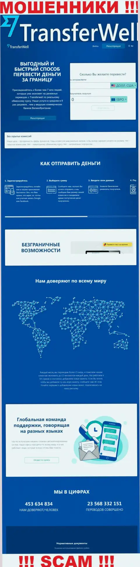 Информационный сервис конторы Project Ltd, заполненный неправдивой информацией