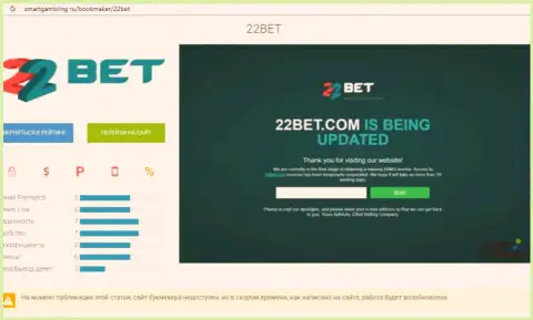 22Bet - это мошенник ! Маскирующийся под надежную контору (обзор афер)