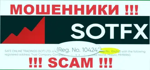 Как указано на официальном информационном ресурсе шулеров СотФХ Ком: 10424 - это их рег. номер