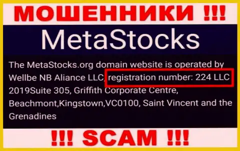 Рег. номер компании MetaStocks - 224 LLC 2019