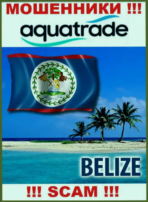 Юридическое место регистрации интернет мошенников AquaTrade Cc - Belize