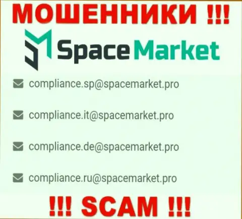 На электронный адрес, показанный на портале ворюг Space Market, писать сообщения не рекомендуем - это АФЕРИСТЫ !!!