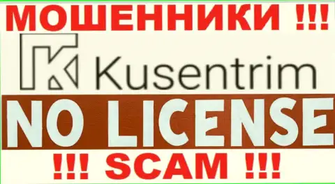 С Kusentrim довольно-таки рискованно взаимодействовать, они не имея лицензионного документа, успешно отжимают денежные вложения у своих клиентов