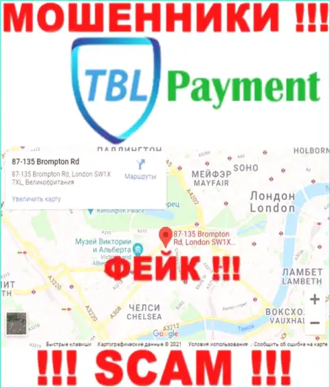 С преступно действующей конторой TBL Payment не работайте, данные касательно юрисдикции фейк