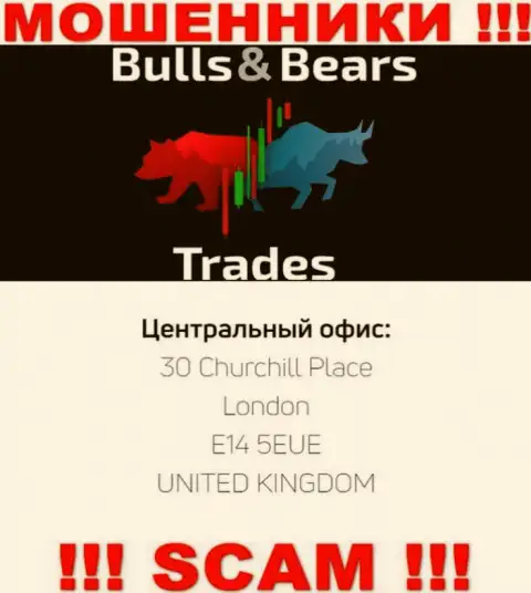 Не ведитесь на наличие инфы о местонахождении Bulls Bears Trades, на их интернет-портале эти данные липовые