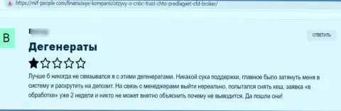 Автор отзыва утверждает, что CNBC-Trust Com - это ЖУЛИКИ ! Взаимодействовать с которыми довольно-таки рискованно