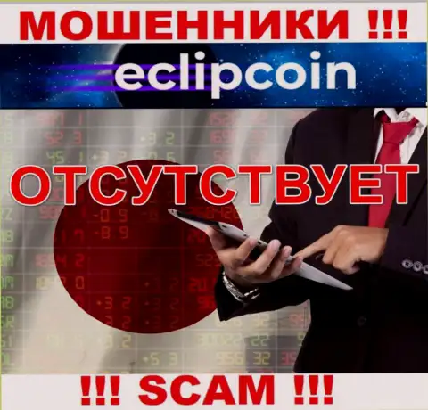 У организации EclipCoin не имеется регулятора, значит ее противозаконные деяния некому пресечь