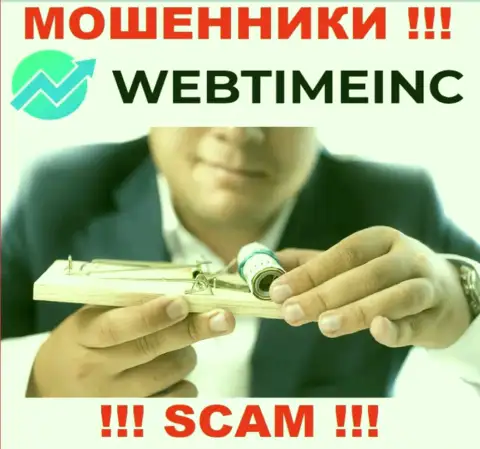 Рискованно сотрудничать с internet мошенниками WebTimeInc Com, похитят все без остатка, что введете