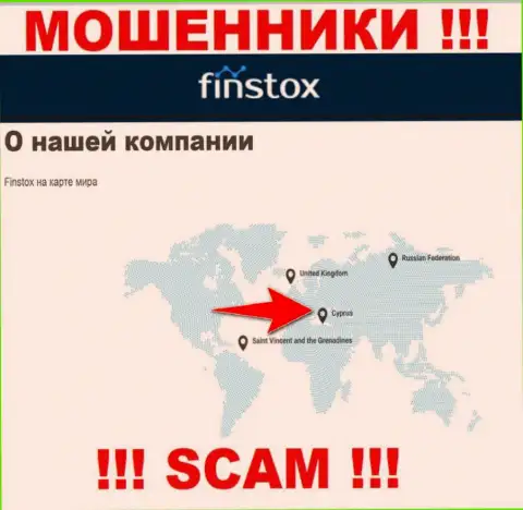 Finstox LTD - это мошенники, их место регистрации на территории Cyprus