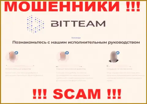 Верить сведениям BIT TEAM GROUP LTD об непосредственном руководстве очень опасно, т.к. это подставные люди