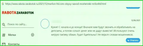 Недоброжелательный отзыв об организации Merlion Ltd - это явные РАЗВОДИЛЫ !!! Рискованно доверять им