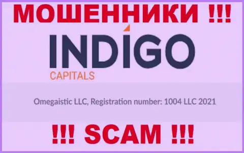 Рег. номер еще одной преступно действующей компании IndigoCapitals - 1004 LLC 2021