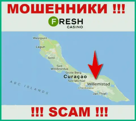 Curaçao - вот здесь, в офшоре, пустили корни мошенники FreshCasino