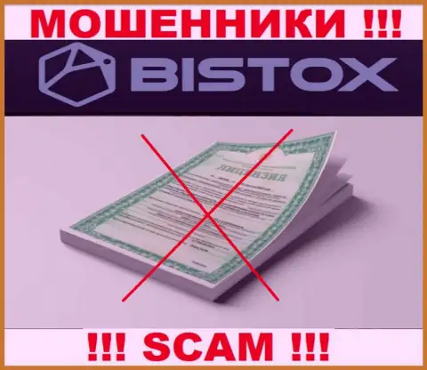 Bistox Holding OU - компания, не имеющая разрешения на осуществление своей деятельности