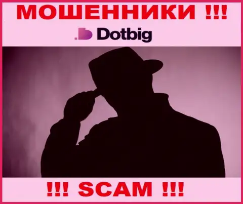 Перейдя на сайт мошенников Dot Big вы не отыщите никакой информации о их директорах