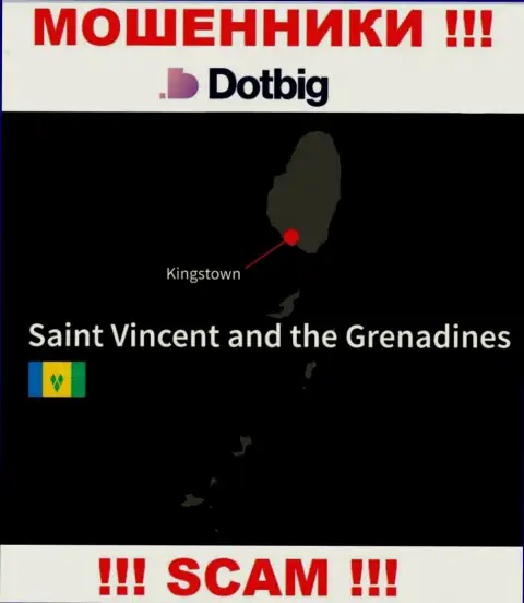 Dot Big имеют оффшорную регистрацию: Kingstown, St. Vincent and the Grenadines - будьте осторожны, аферисты